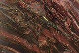Polished Tiger Iron Stromatolite Slab - Billion Years #262002-1
